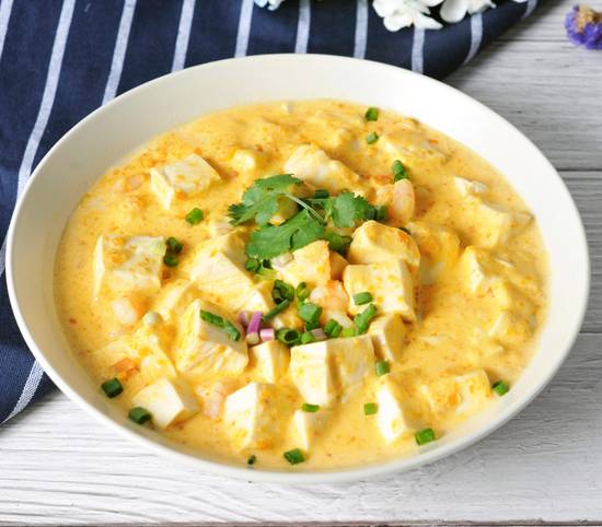 Silken Tofu w. Shrimp & Salted Yolk — Chengdu Famous Food Philadelphia