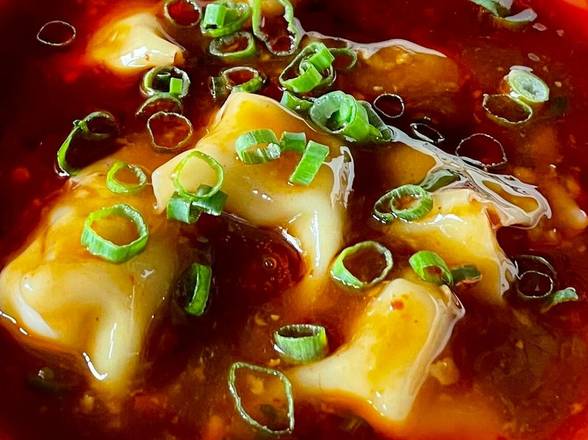 Wonton w. Garlic Sauce (10) — Chengdu Famous Food Philadelphia