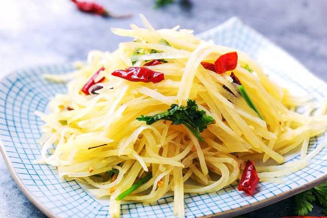 Shredded Potato Stir Fried w. Long Hot Peppers — Chengdu Famous Food Philadelphia